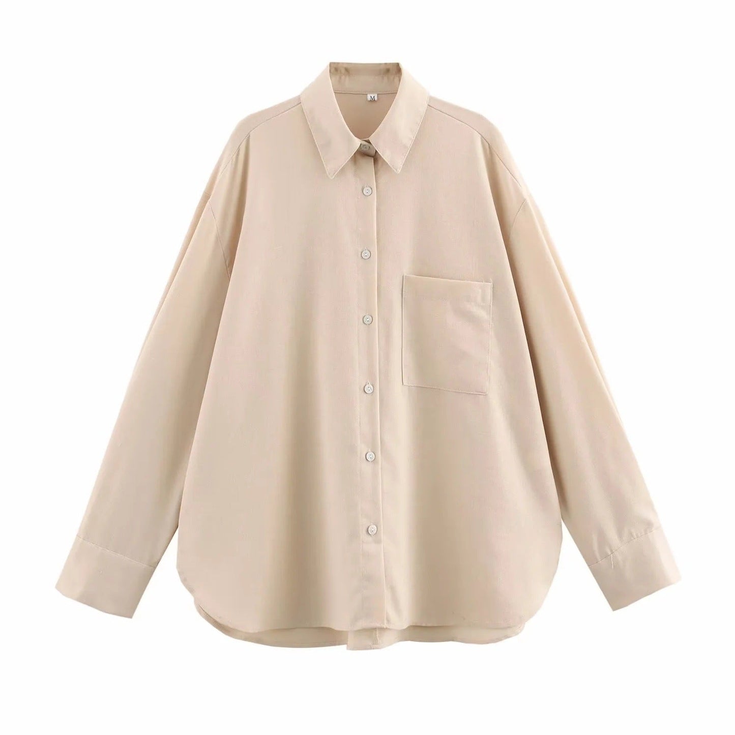 Damer Blus Avslappnad Passform Andningsbart Material-3