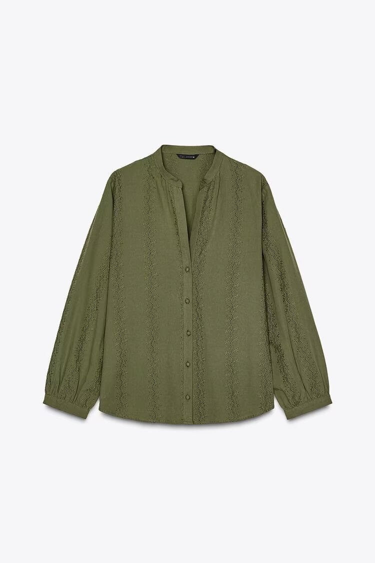 Variant image for Dam Klänning Kortärmad V-ringning Broderad Polyester-5