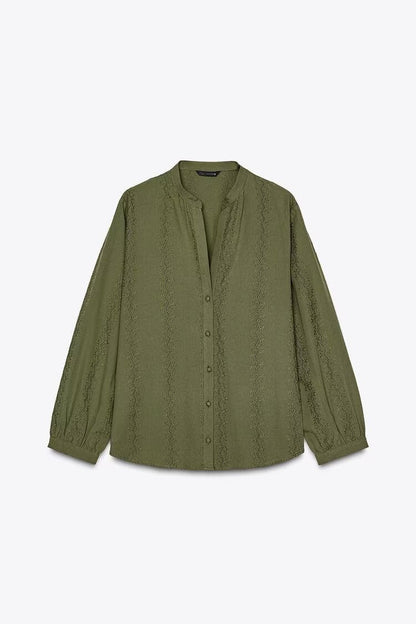 Variant image for Dam Klänning Kortärmad V-ringning Broderad Polyester-5