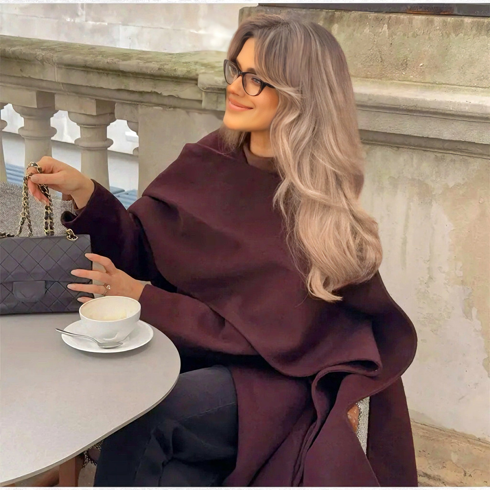 Moderne Damenkappa aus Weichem Stoff mit Breiter Kragen und Gürteldesign – Elegante Schnittführung für Alltag und Formalanlässe 4