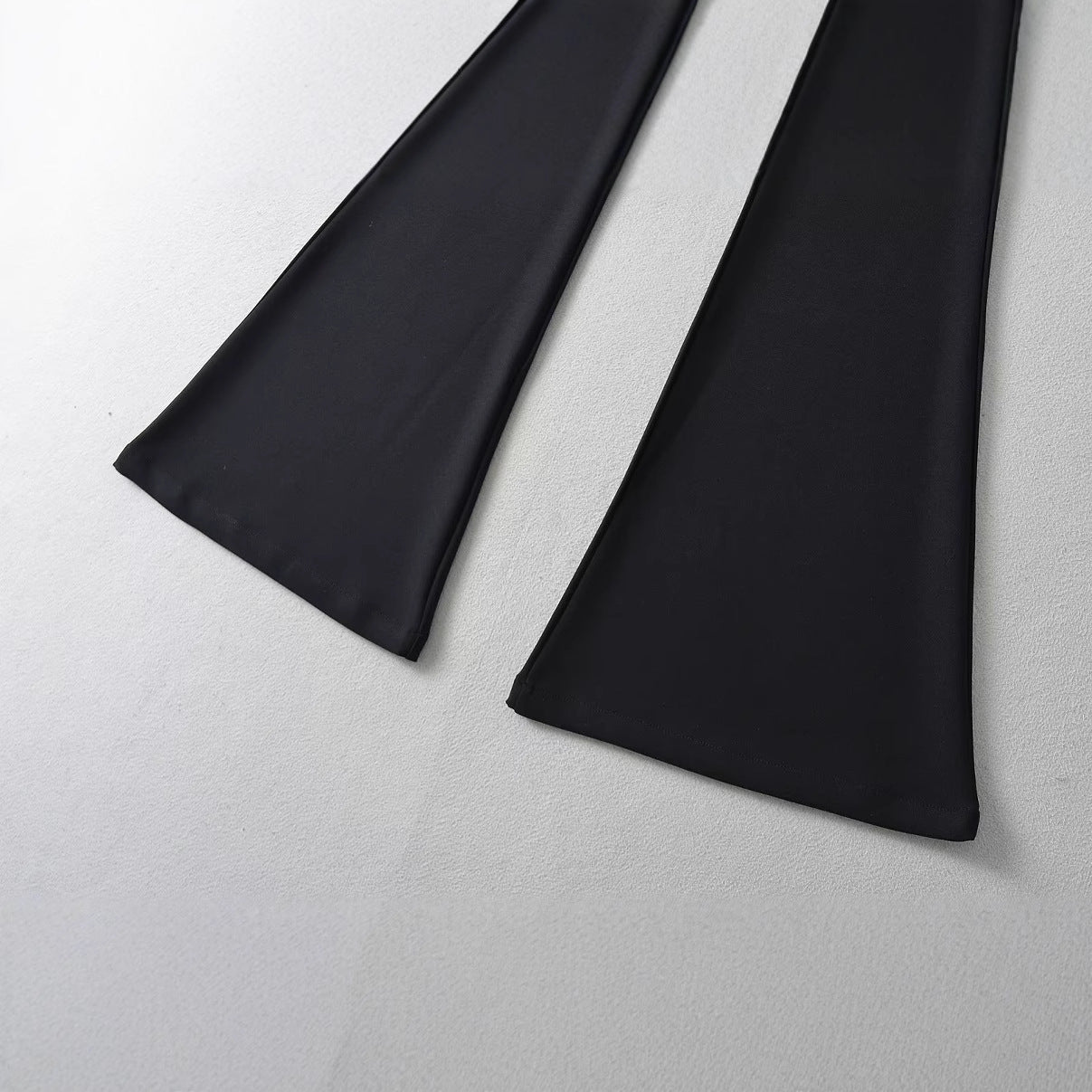 Bred Ben Byxor för Kvinnor med Klassisk Krage – Andningsbart och Elastiskt Tyg, Normal Passform 4