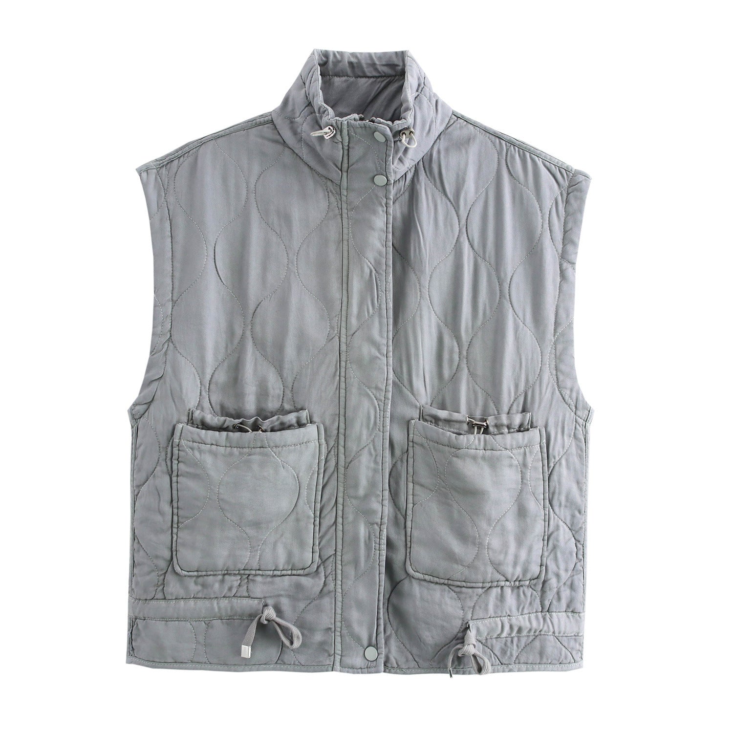 Dam Ribbad Topp Bomull Trendig-1