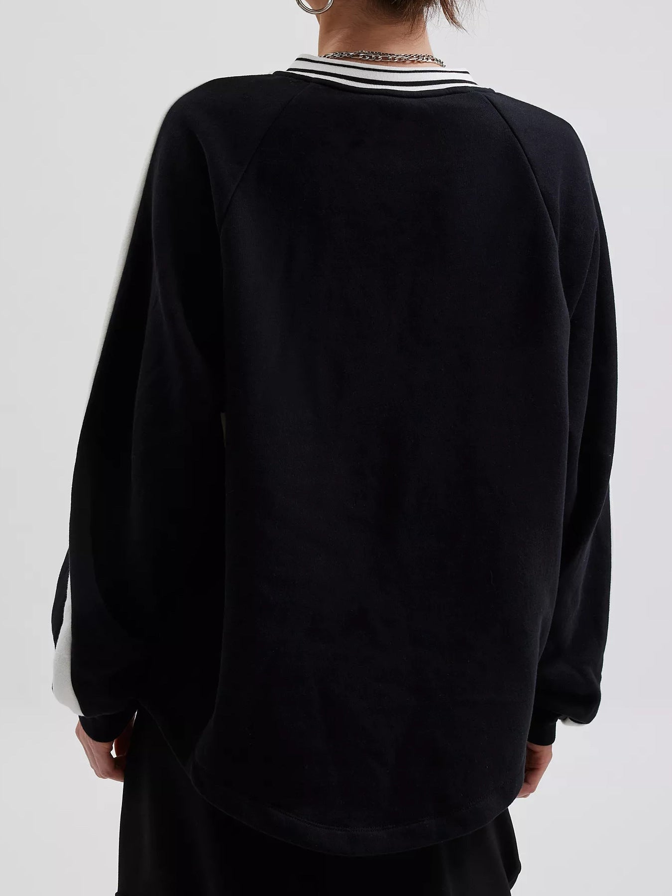 Dam Fritidströja Färgblock Polyester Casual-2