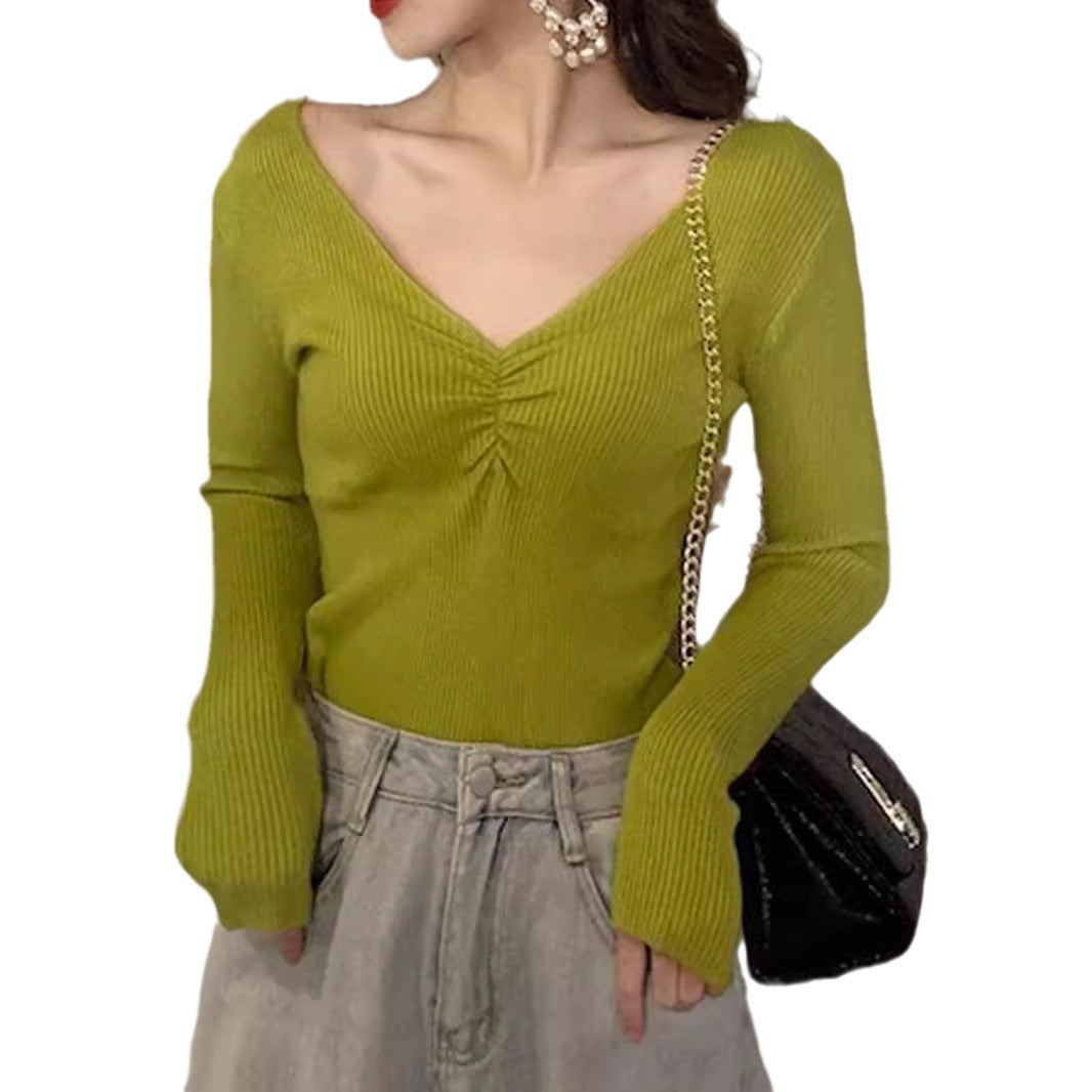 Dam Vintertröja Smal Passform Stickad Viskos-6