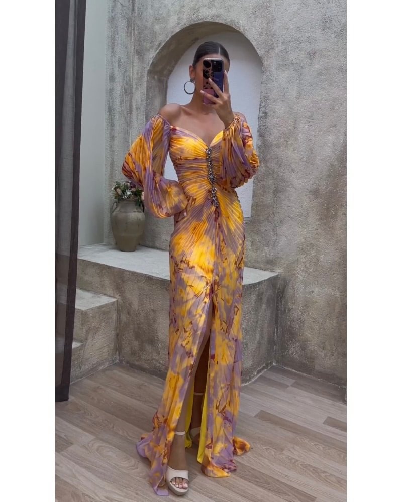 Variant image for Kvinna A-Line Klänning V-Neck Polyester Långärmad-5