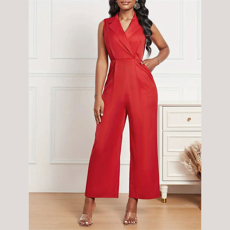 Kvinnors Jumpsuit Bred Ben Skräddarsydd Mjuk Tyg-3