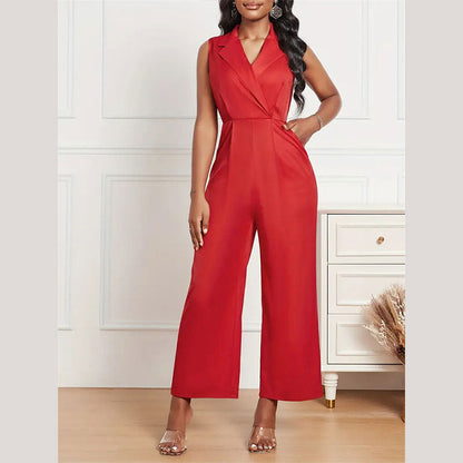 Kvinnors Jumpsuit Bred Ben Skräddarsydd Mjuk Tyg-3