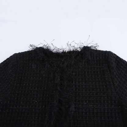 Kvinnors Ulltröja med Strukturerad Design och Fluffiga Detaljer – Figurbetonad Passform, Mjuk och Bekväm 3