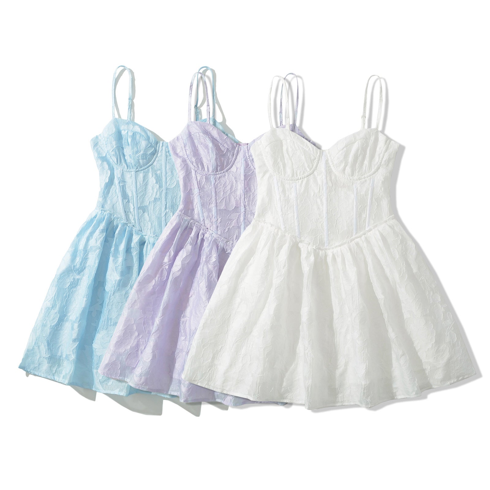 Kvinnors Klänning Ruffle Detaljer Svängande Kjol Andningsbart Material 2