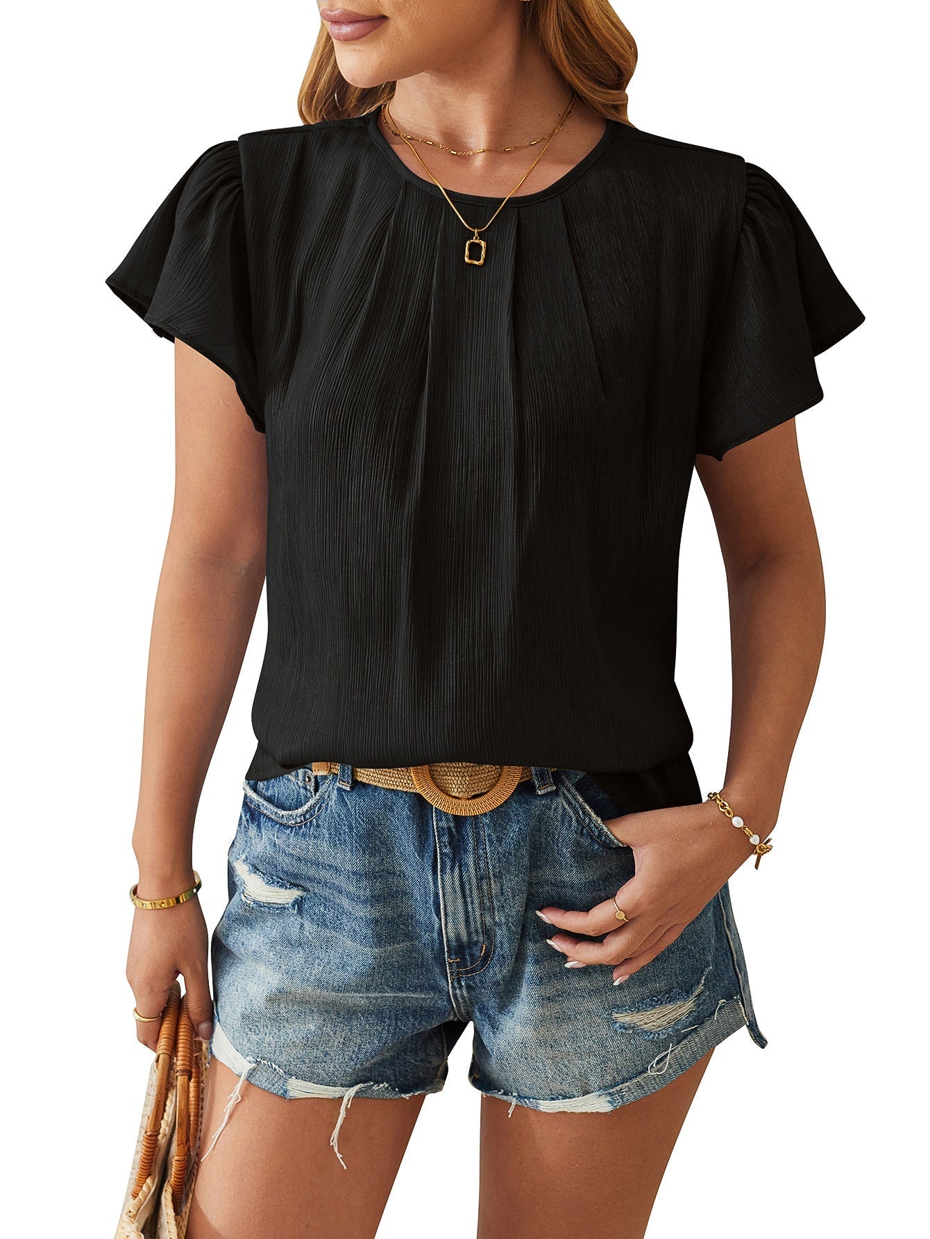 Variant image for Dam Festtopp Blommig Satin Löst Sittande-11