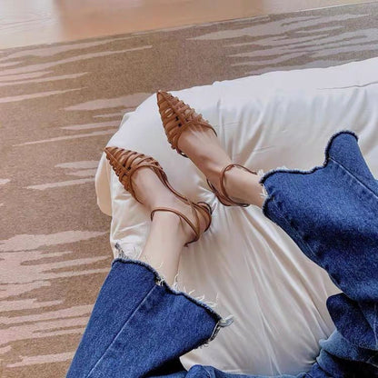 Sandaler Dam med Öppen Design, Justerbara Remmar och Andningsbart Material – Perfekta för Vardag och Fest 3