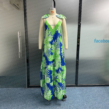 Damklänning A-linje V-ringning Polyester för Fina Tillfällen-3