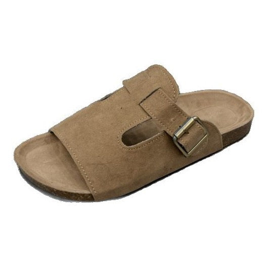 Damer Öppna Pantoletter Mjukt Material med Fashionabelt Spänne 6