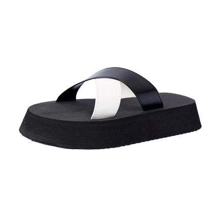 Kvinnors Platå Pantolette med Metallisk Design och Icke-Halksula – Ergonomisk Syntetisk Sandal för Sommar 6