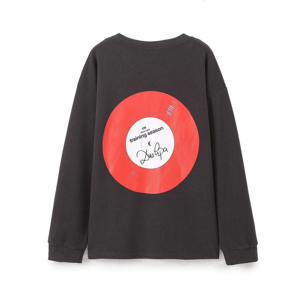 Långärmad T-shirt för Kvinnor i Andningsbar Bomull – Sportig Passform med Trendigt Tryck, Maskintvättbar 2