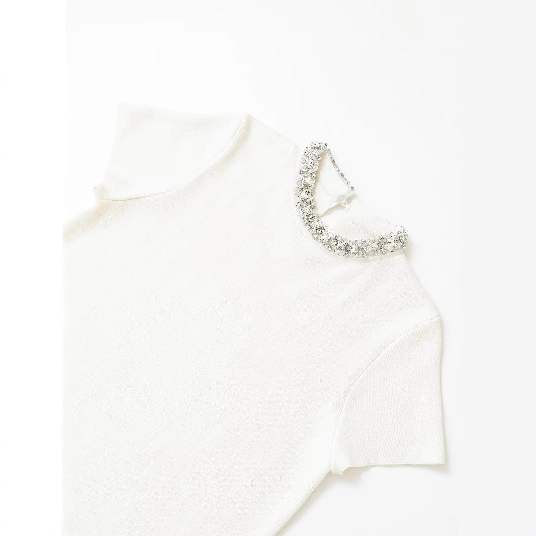 Dam Klänning Elegant Krage med Fickor i Kvalitetsblandning 3