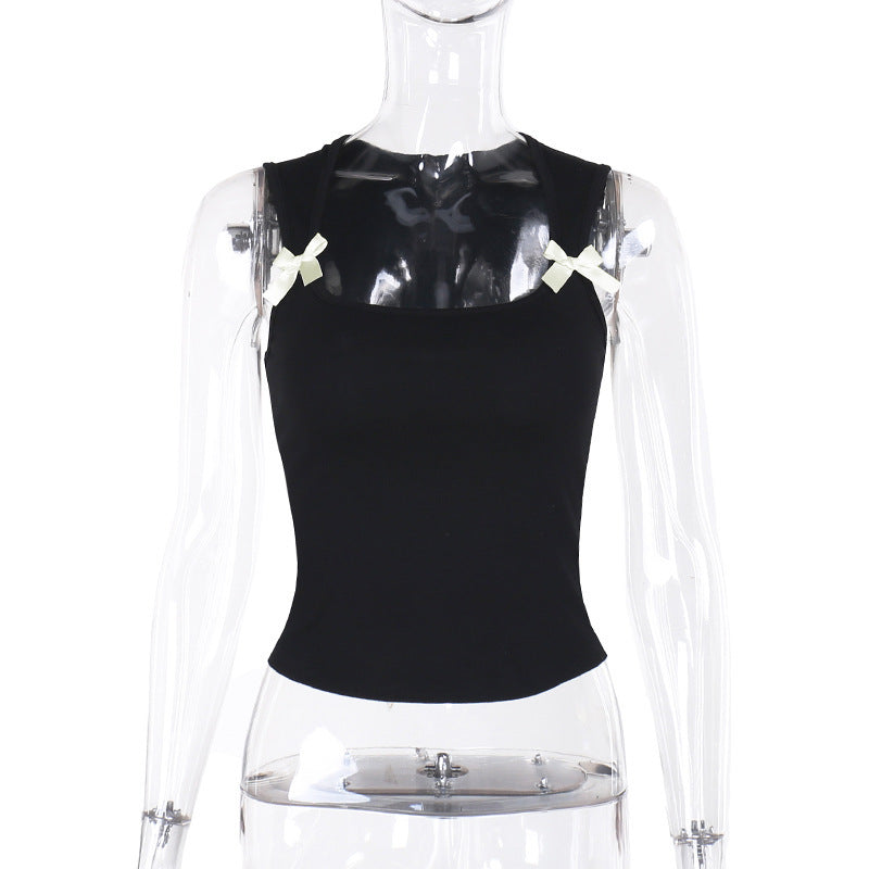 Variant image for Kvinnors Ärmlös Topp Justerbara Slingor Mjuk Andningsbar Tyg-2