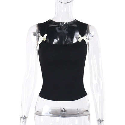 Variant image for Kvinnors Ärmlös Topp Justerbara Slingor Mjuk Andningsbar Tyg-2