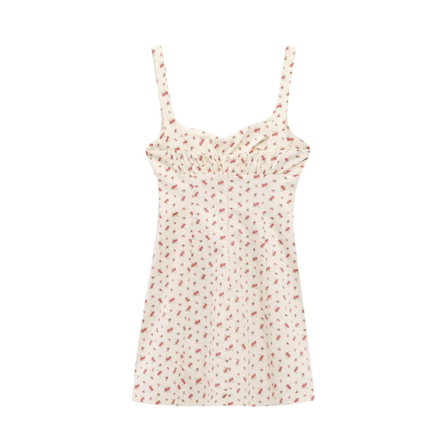 Flicka Kort Klänning Blommig Polyester-3