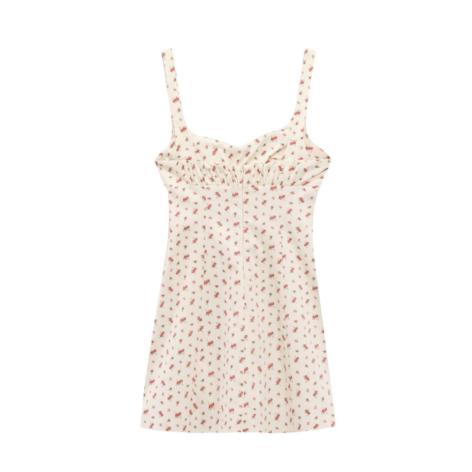 Flicka Kort Klänning Blommig Polyester-3