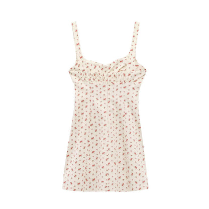 Flicka Kort Klänning Blommig Polyester-3