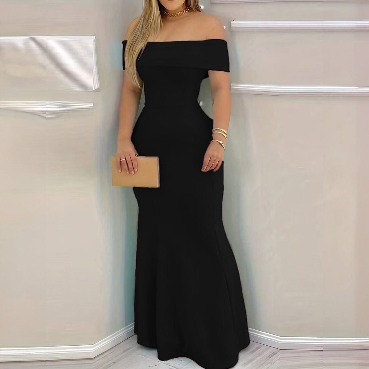 Variant image for Dam Aftonklänning Hög Midja Mermaid Skirt Polyester-5