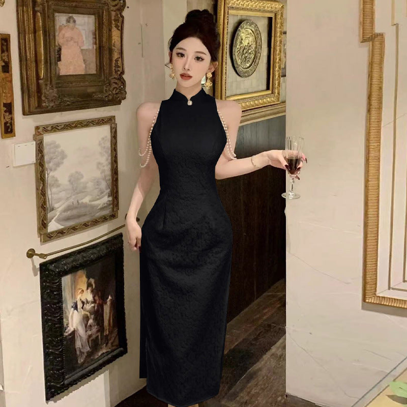 Variant image for Kvinnors Bodycon Klänning Spetsig Krage Polyester Elastan-4