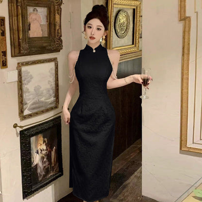Variant image for Kvinnors Bodycon Klänning Spetsig Krage Polyester Elastan-4