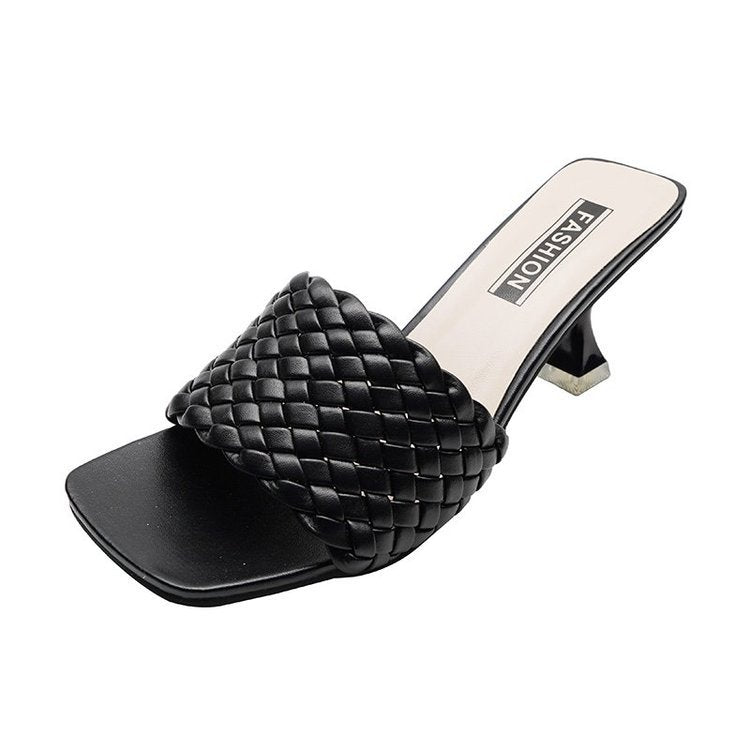 Flätade Mula med Blockklack för Dam – Bekväm Fotrem och Trendig Design, Flera Färger och Storlekar 36-41 6