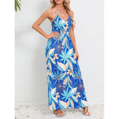 Variant image for Fina Dam Klänningar Lång Blommönster Cami Klänning V-ringning Polyester-16