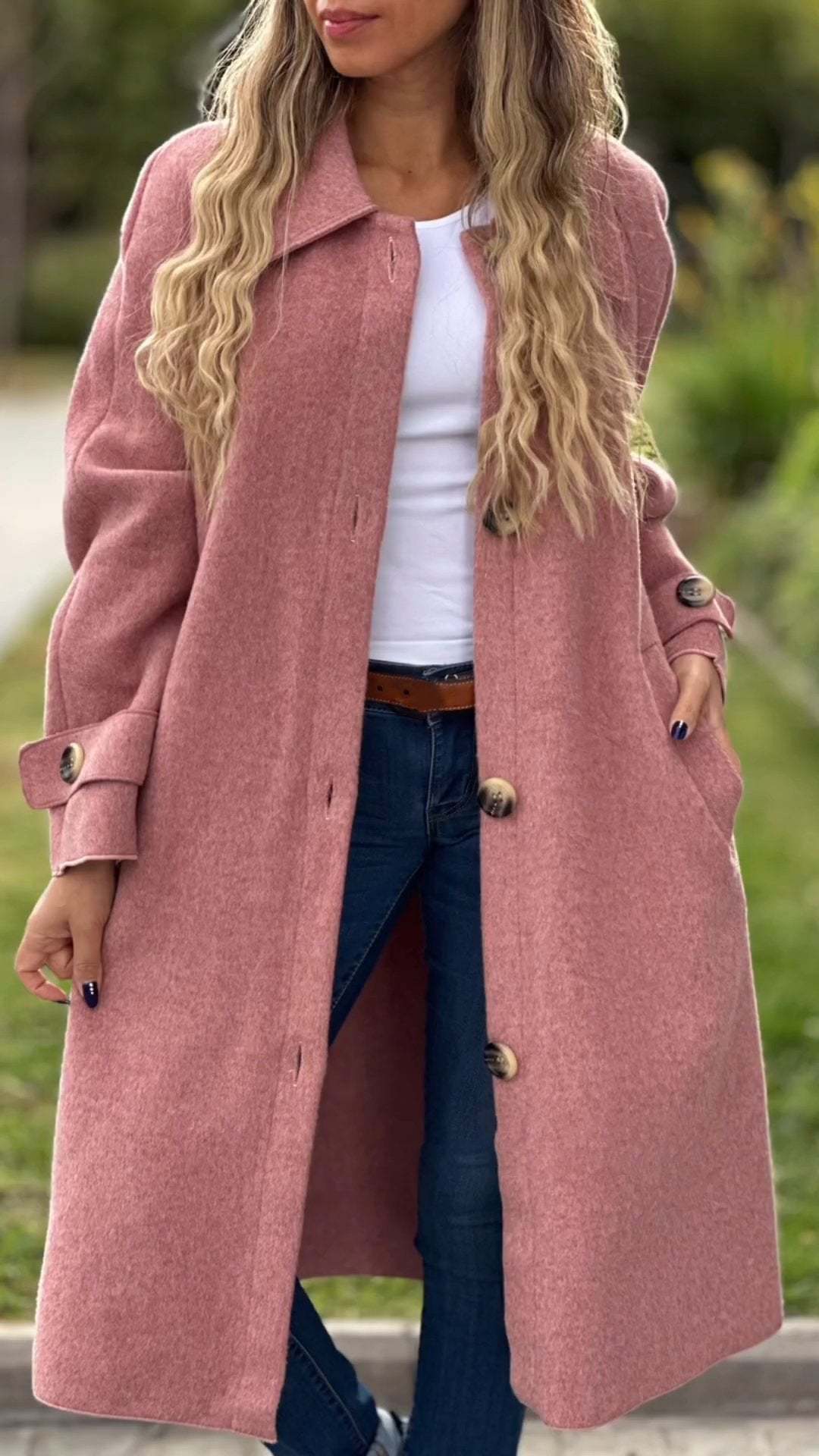 Variant image for Dam Ullkappa Löst Fit Klassisk Polyester-17