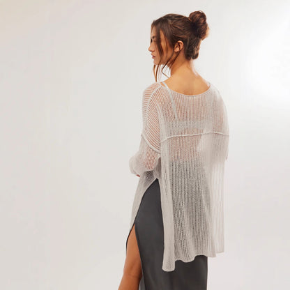Baddräkt Dam Off-Shoulder Stickad Urban Stil-4