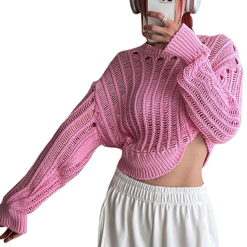 Dam Sweatshirt Långärmad Löst Passform Akryl Pendelstil-5