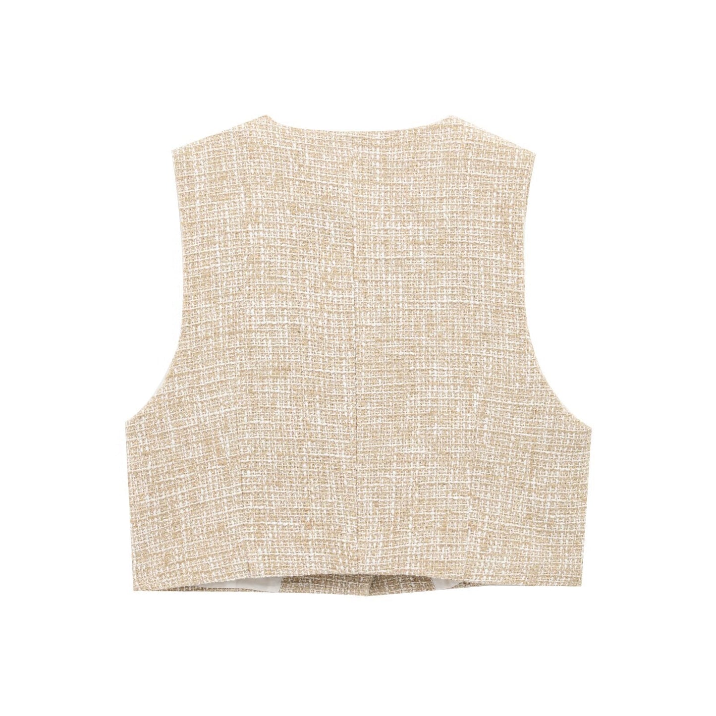 Dam Väst Set Matchande Byxor Texturerad Polyester-3