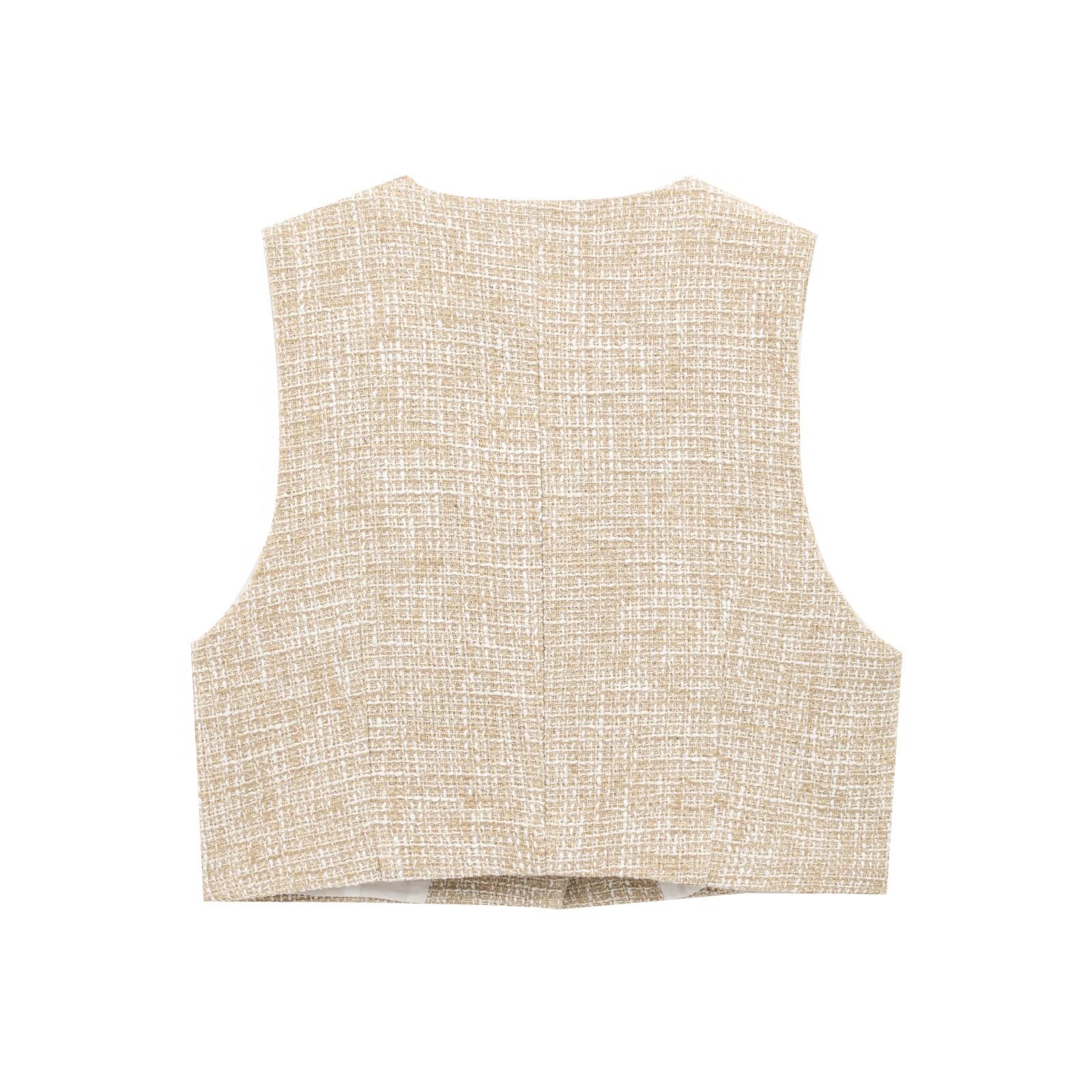Dam Väst Set Matchande Byxor Texturerad Polyester-3