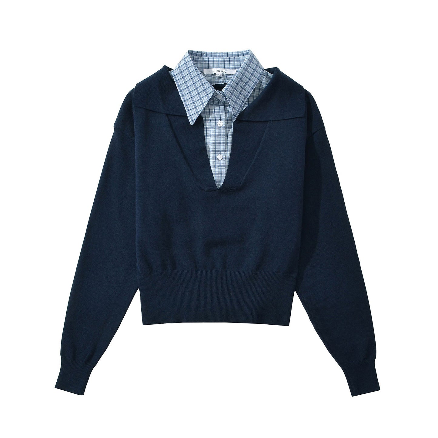 Variant image for Kvinnor V-ringad Tröja Integrerad Blus Mjuk Tyg-1