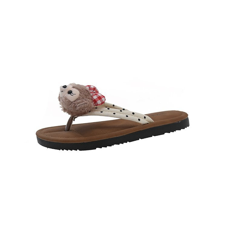 Dam Sandaler Djurmotiv Vadderad Fotbädd-6