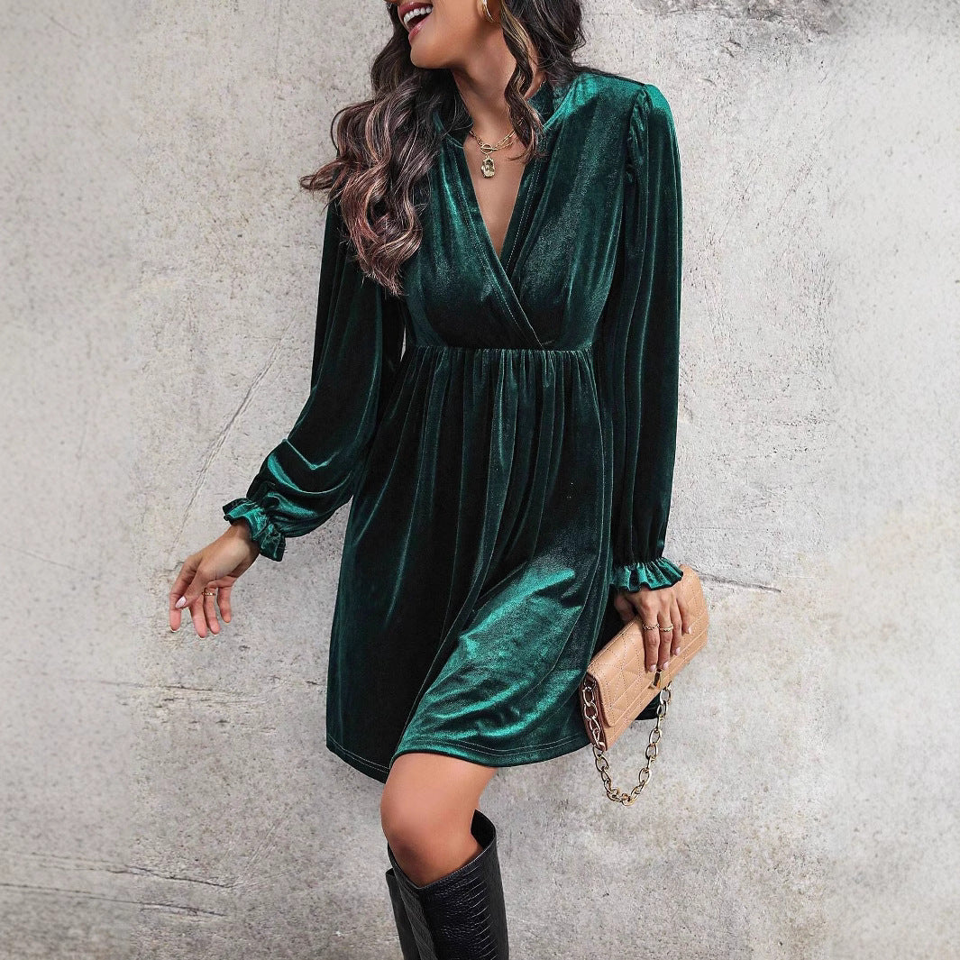 Kvinna Kort A-Linjeformad Kjol Högkvalitativt Tyg-4