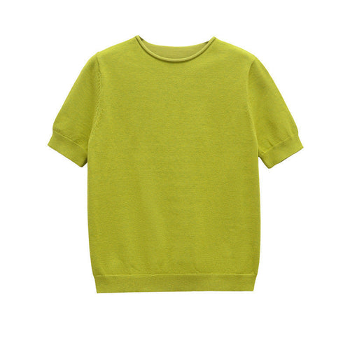 Topp för Dam Löst Rund Hals Polyester-1