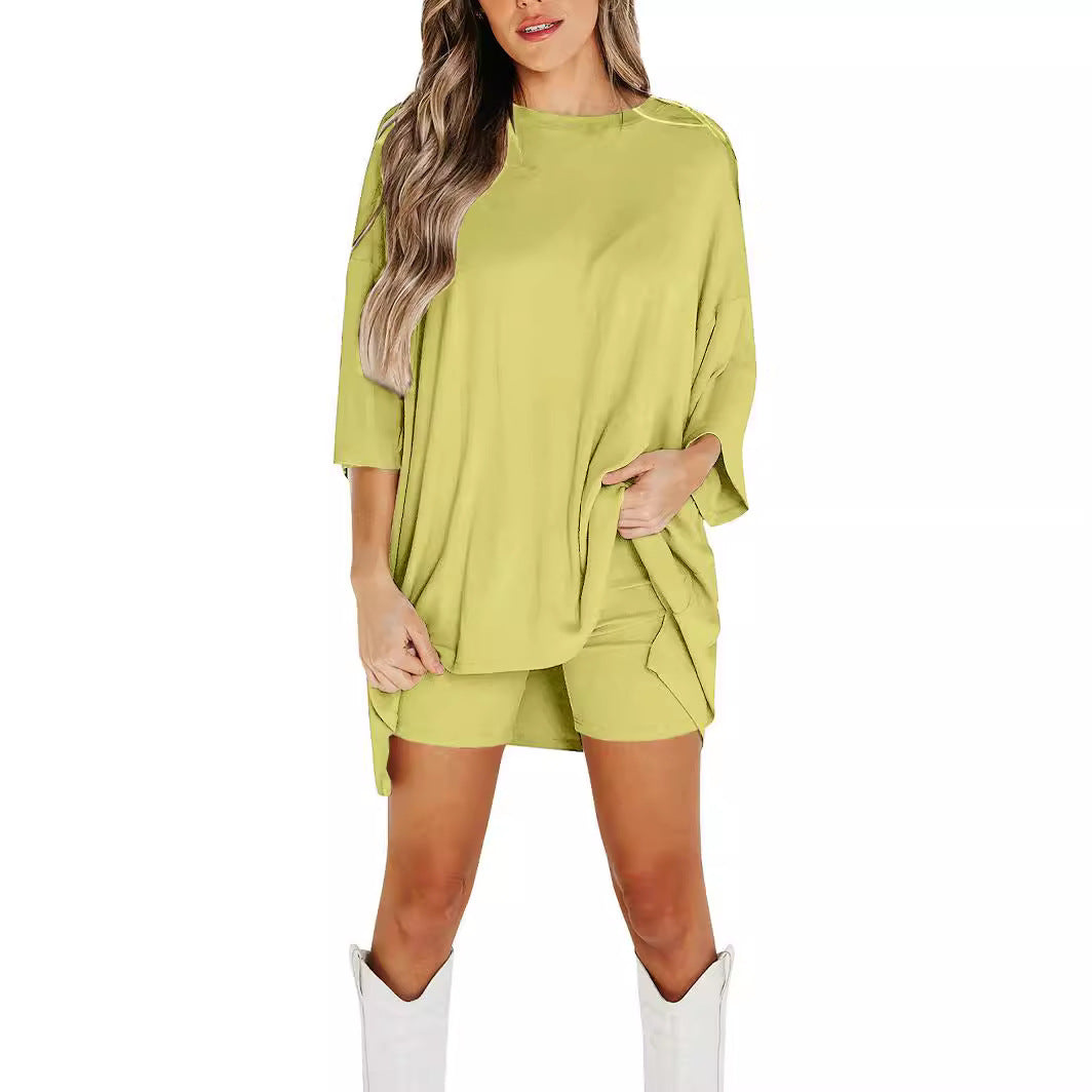 Dam T Shirt Monokrom Smal Passform Trekvartsärmar 100% Bomull-5