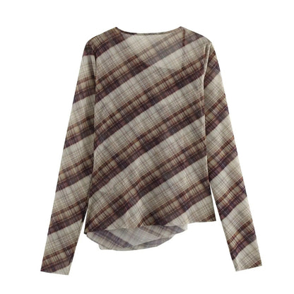 Kvinnors Lång Blus Rufsad Design Lätt Tyg 2