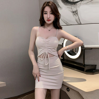 Variant image for Damklänning Bodycon Spaghetti Band V-Neck Polyester-5