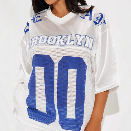 Dam V-neck Topp Sportig Polyester Regular Fit-4