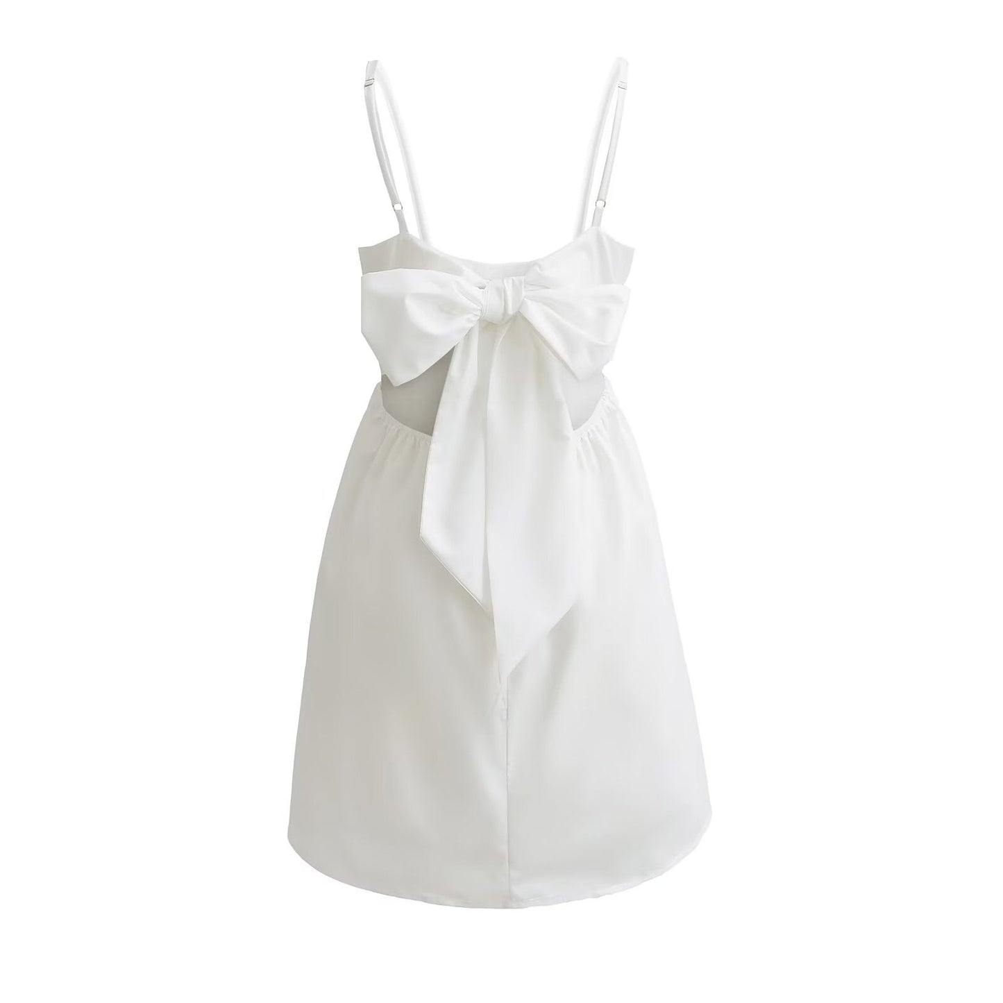 Kvinnors Mini Klänning Spaghetti Band Polyester-3