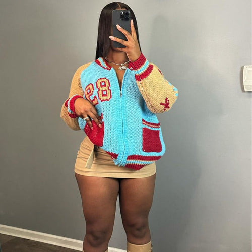 Dam Tröja V-Hals Långärmad Bomull Avslappnad Stil-1