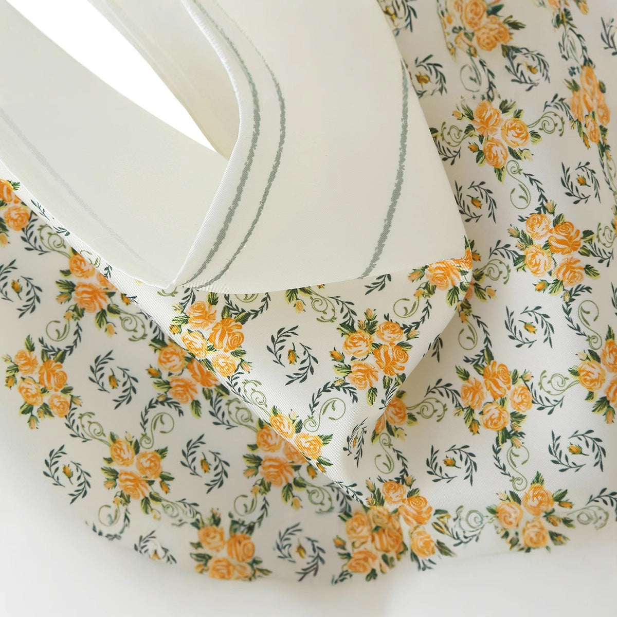 Dam Topp Blommig Design Bomull Elegant Snitt-4