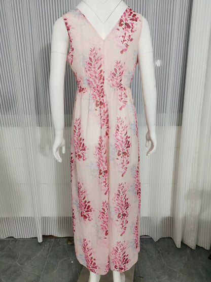 Variant image for Kvinnors Långklänning Blommig A-linje Polyester-9