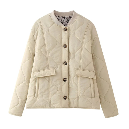 Kvinnors Quiltad Jacka Modern Design Slitstarkt Material 1