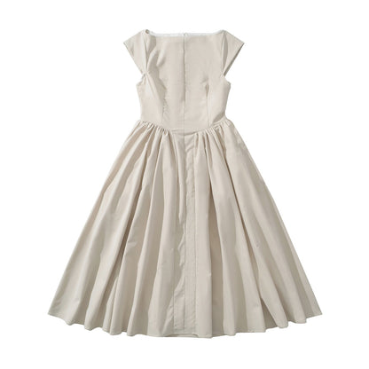 Dam Aftonklänning Klassisk Snitt Voluminös Kjol Högkvalitativt Material-4