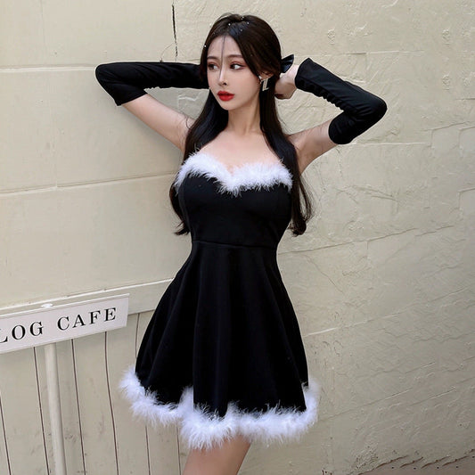 Dam Off-Shoulder Jumpsuit Klänning Polyester Lång Ärmar-1